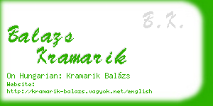 balazs kramarik business card